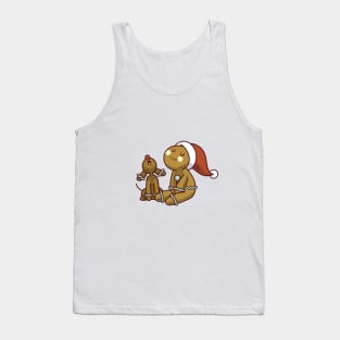 Cute Cartoon Gingerbread Man Christmas Tank Top